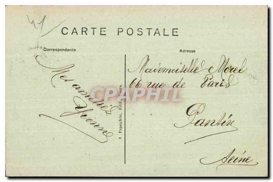 CPA St Aignan Vue generale et le chateau — Rückseite