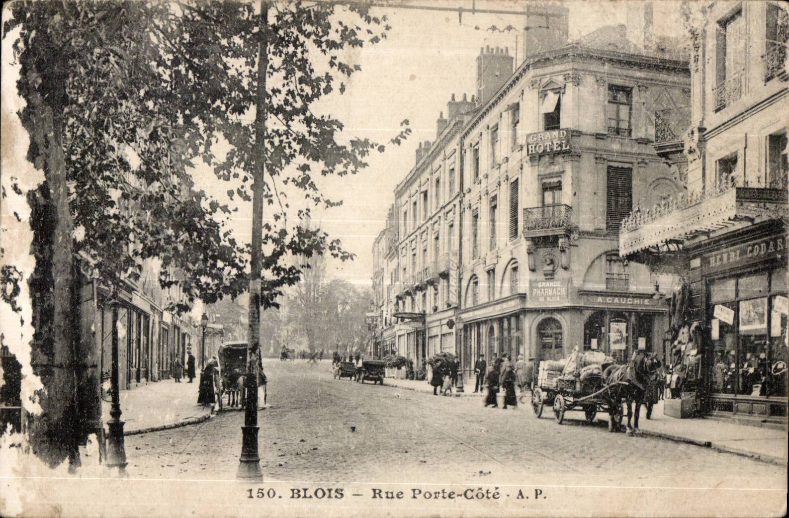 CPA Blois Rue Porte Cote 