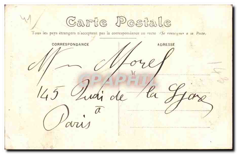 CPA Lavardin pres Montoire Gorge dans les fosses du chateau  — Rückseite