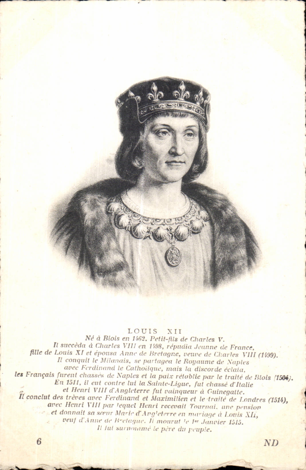 CPA Louis XII Ne a Blois en 1462 Roi de France