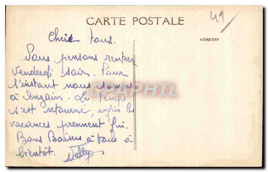 CPA Chaumont Bords de la Loire Vue prise du pont  — Rückseite