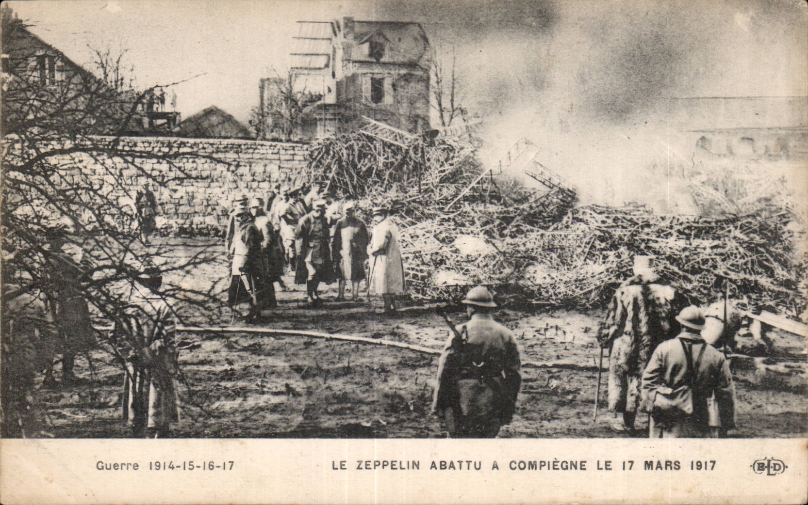 Le Zeppelin abattu à Compiègne le 17 mars 1917 — B.D. éditeur