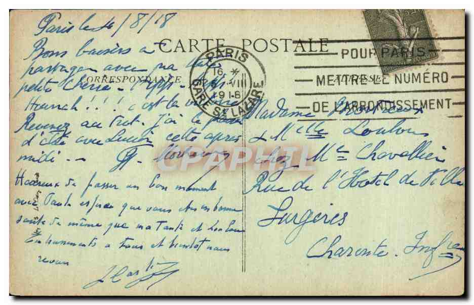 Proyard — Vista de la guerra 1914-16 — Editor París, n° 1489 — Reverso