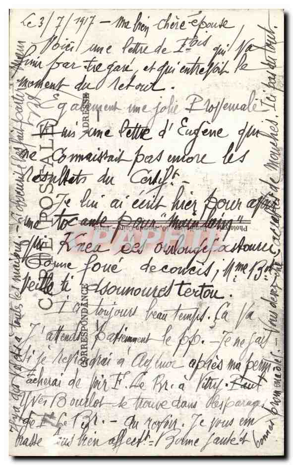 CPA Militaria Guerre de 1914 1918 Gourbis de nos artilleurs sur le front  — Rückseite