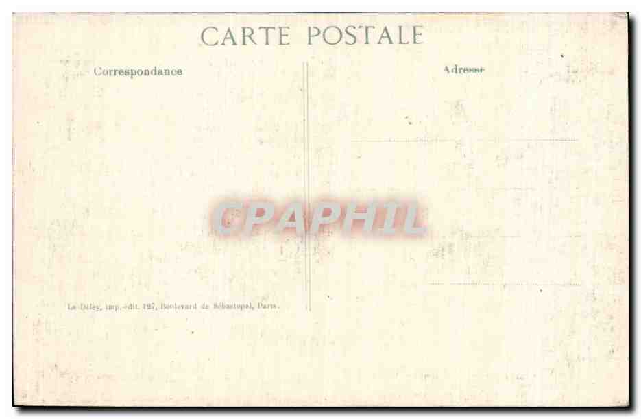 CPA Militaria Guerre de 1914 1918 Senlis Le quartier de la Licorne  — Rückseite