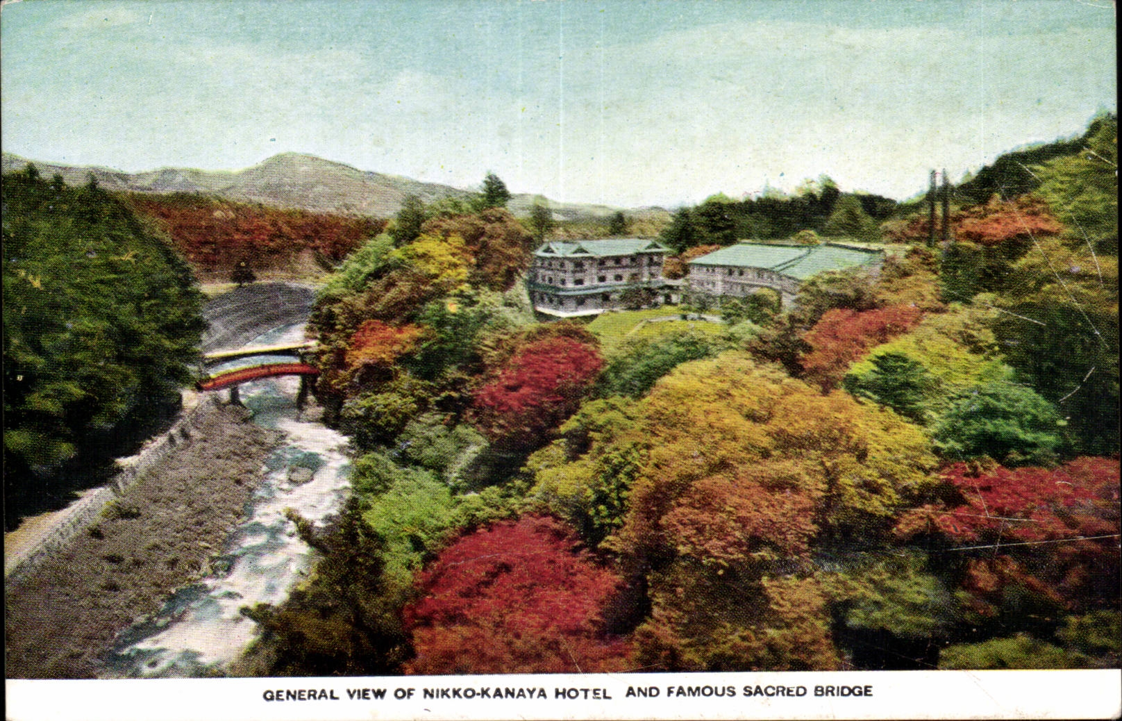 Nikko-Kanaya Hotel et Pont Sacré — vue générale — Carte Postale CPAPHIL
