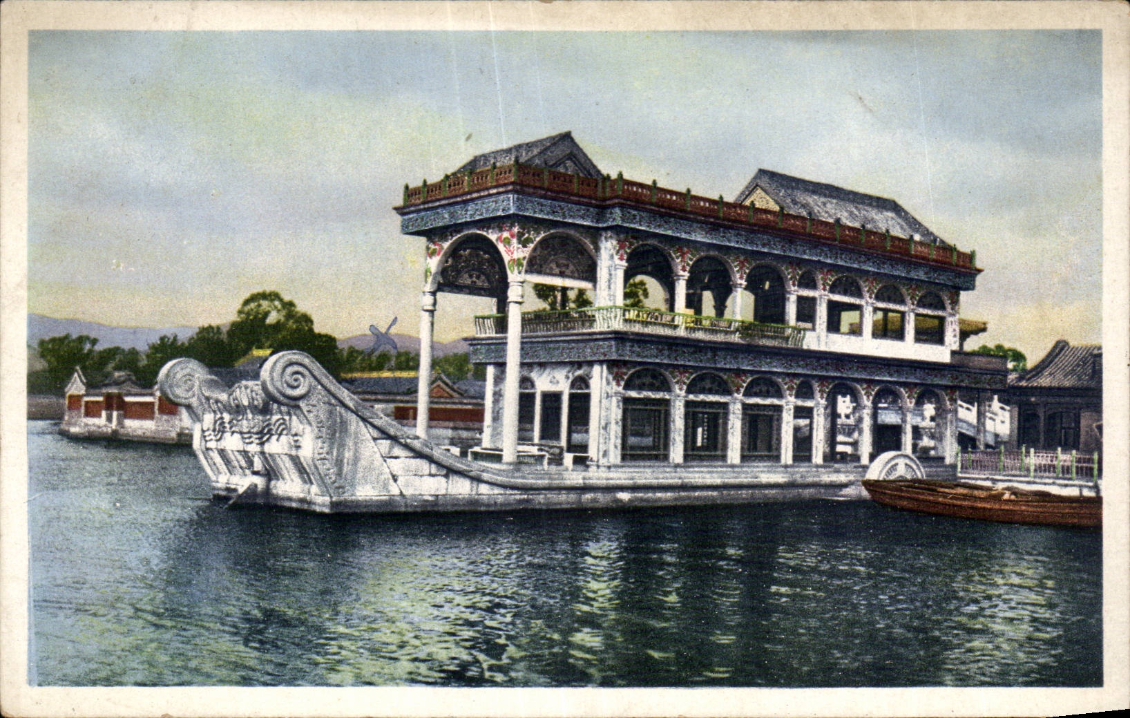 CPA Chine China The marble boat Summer palace Peking