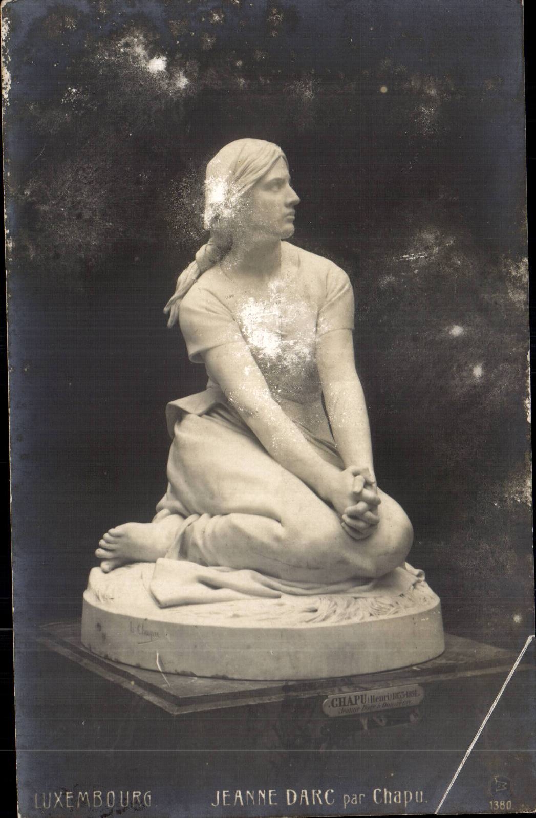 Jeanne d'Arc par Chapu — statue au Luxembourg — éditeur Chapu, n° 1380