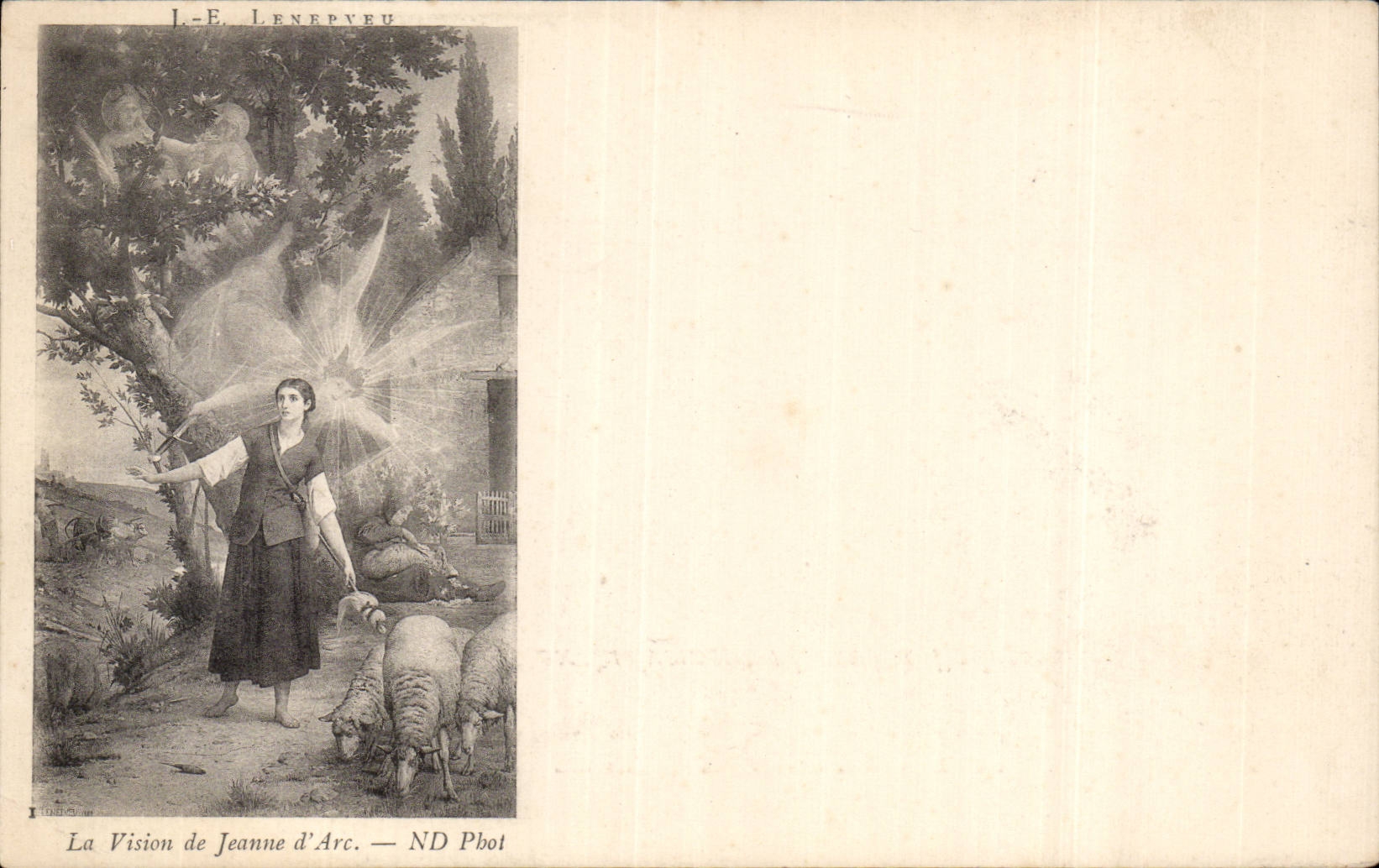 CPA Jeanne d arc La vision Moutons Ange Angel