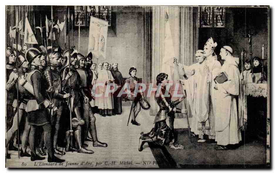 CPA L etendard de Jeanne d arc Michel