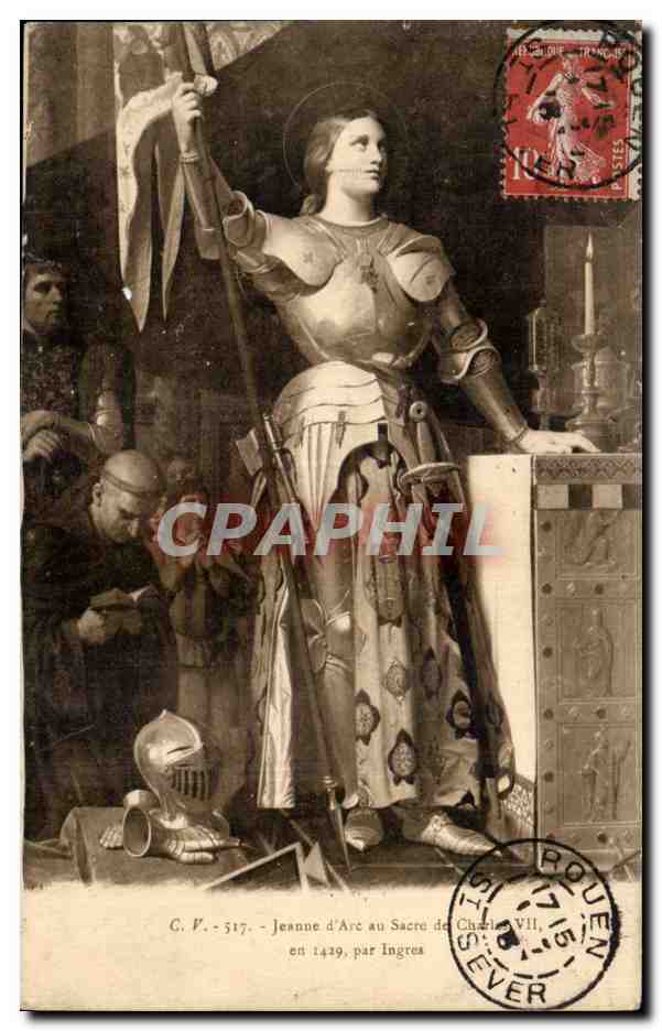 CPA Jeanne d arc au sacre de Charles VII en 1429 par Ingres