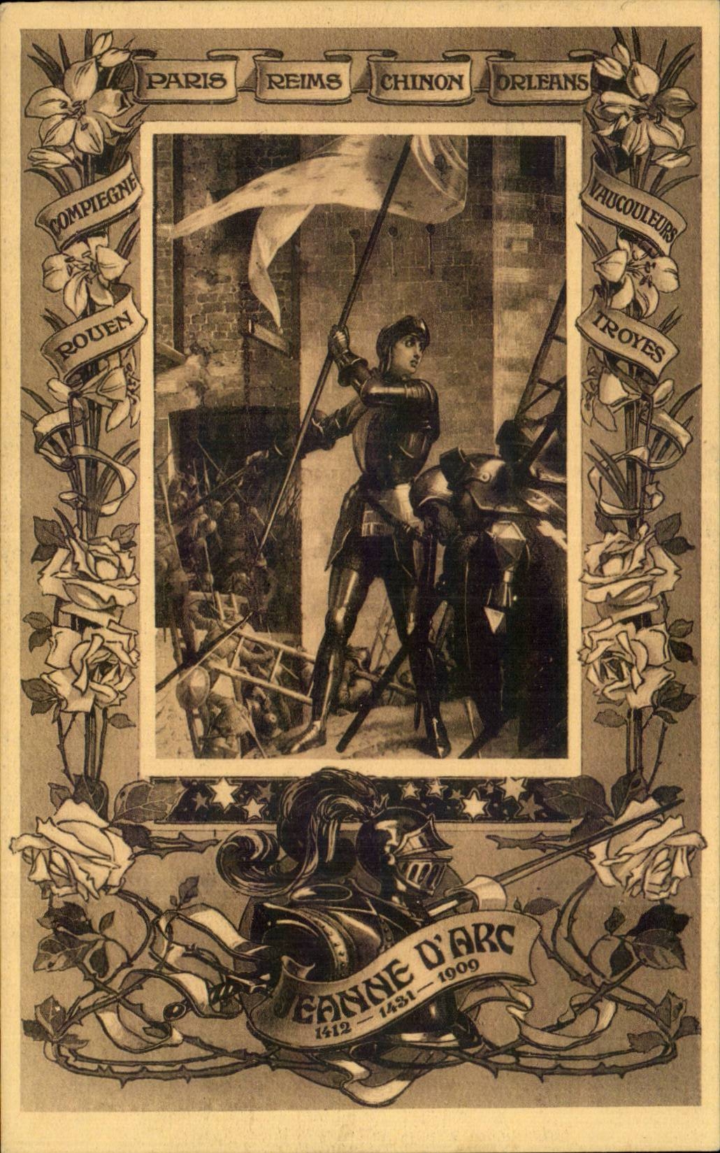 CPA Jeanne d arc Paris Reims Chinon Orleans 