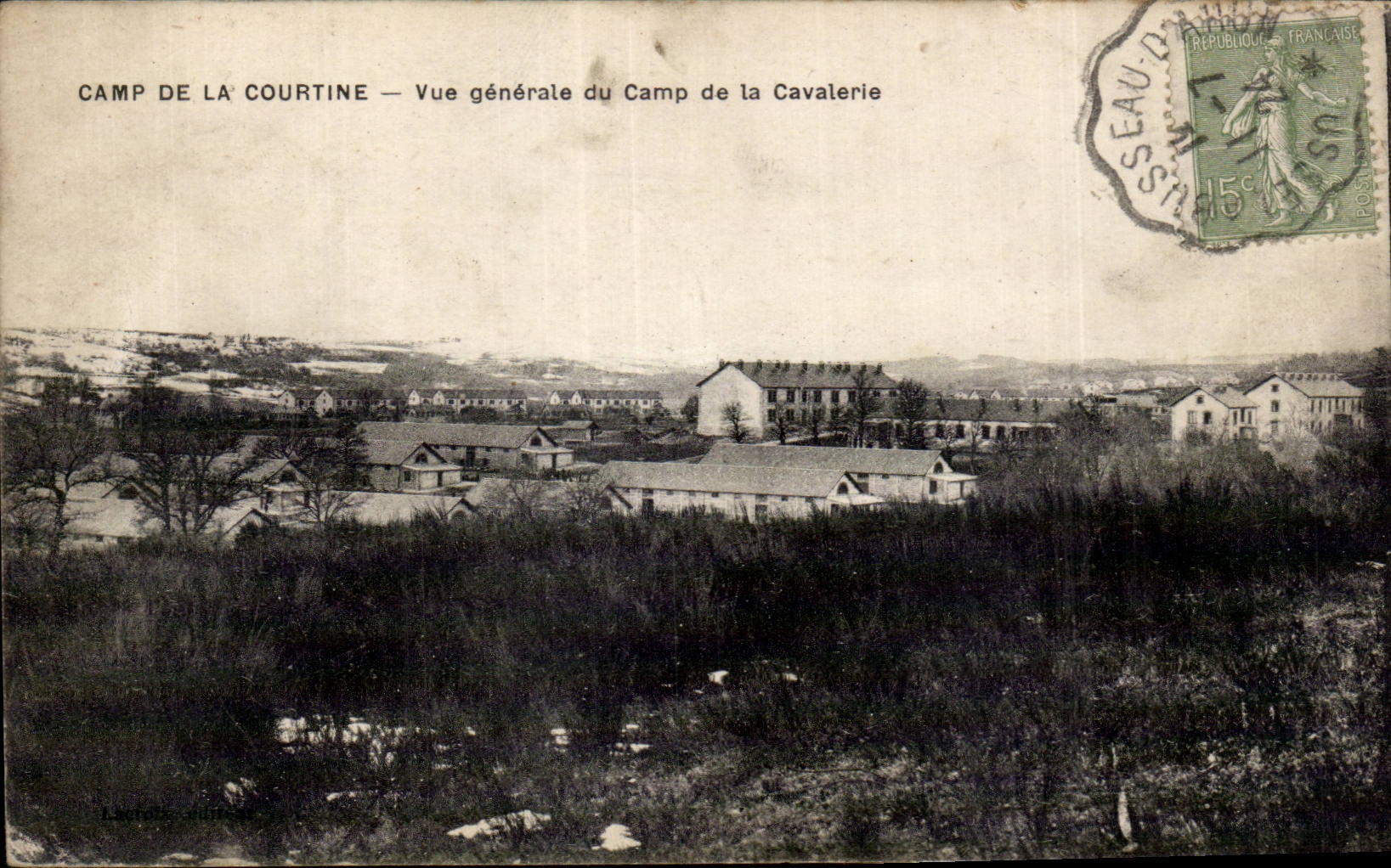 Camp de la Courtine — Vue générale du Camp de la Cavalerie — Lachède, imprimeur