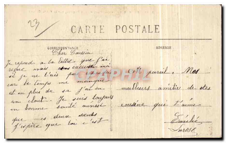 Fresselines (Creuse) — Pont du Puy Rageau sur la Petite Creuse — CPAPHIL — Verso