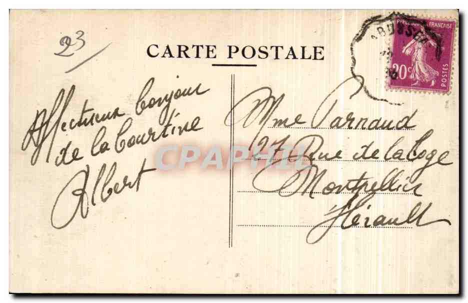 Camp de La Courtine — Vue Générale de la 2ème Brigade — Éditions de La Courtine — Verso
