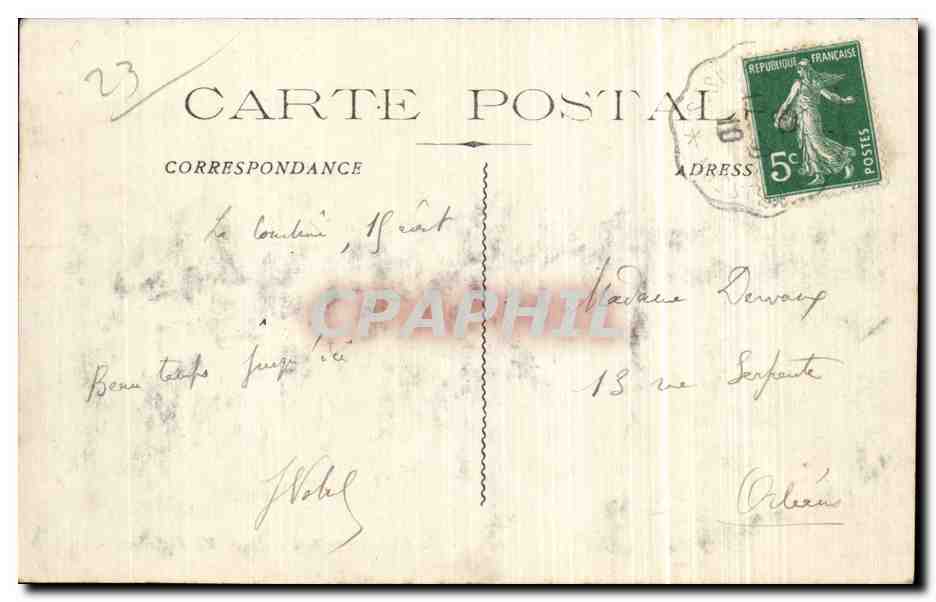Camp de La Courtine (Creuse) — Vue générale du Mess des Officiers — Tourist-Edition n°1 — Verso