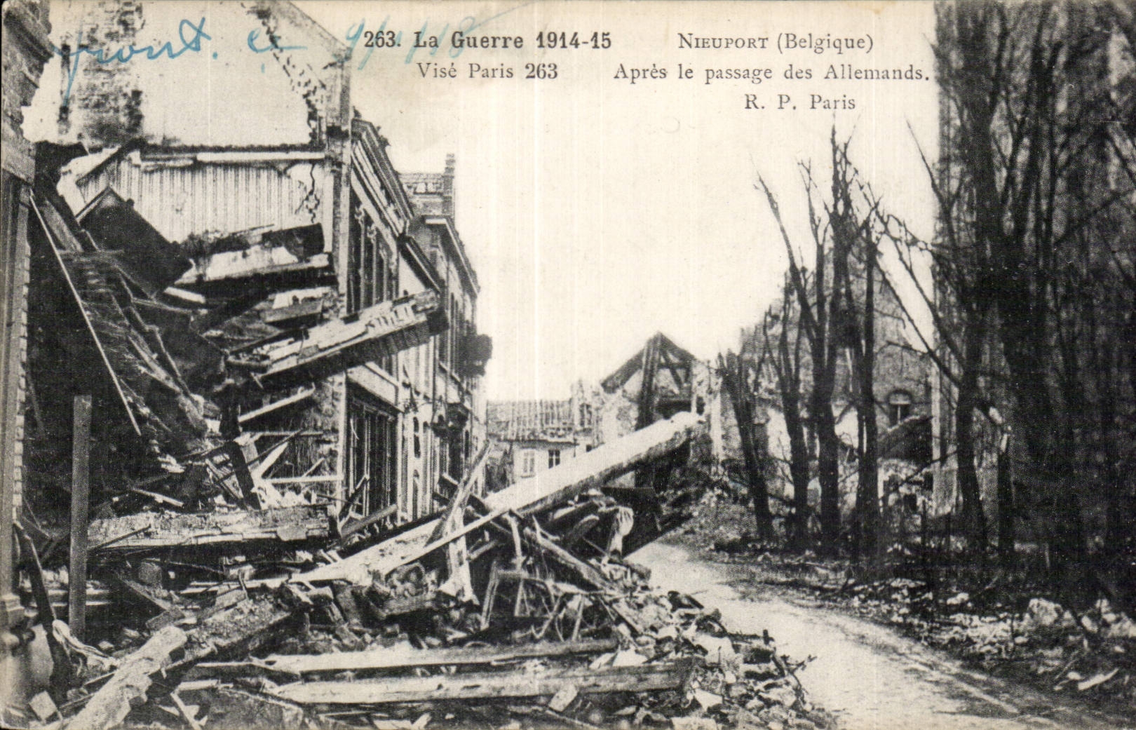 Nieuport (Belgique) — Détails de destruction après passage des Allemands — Visé Paris 263