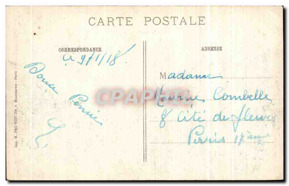Nieuport (Belgique) — Détails de destruction après passage des Allemands — Visé Paris 263 — Rückseite