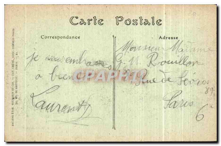 CPA Militaria Soissons la place du cloitre  — Rückseite