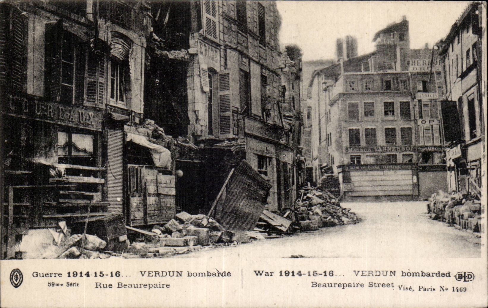 Verdun bombardiert — Rue Beaurepaire — Visé, Paris N° 1469