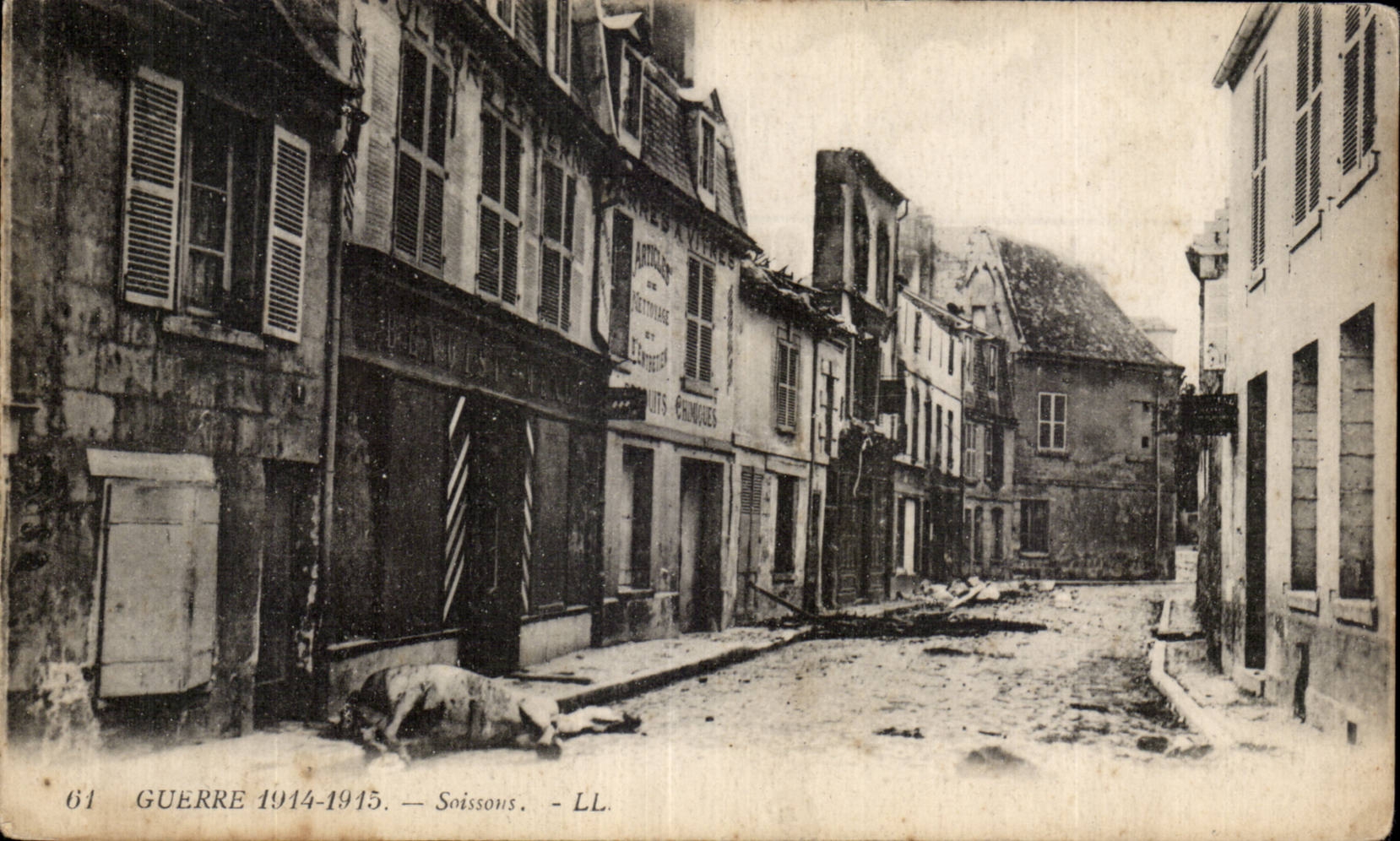 Soissons — Rue destruida durante la guerra 1914-1915 — LL