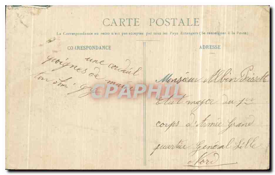 CPA Militaria Camp de Chalons Campement d artillerie  — Rückseite