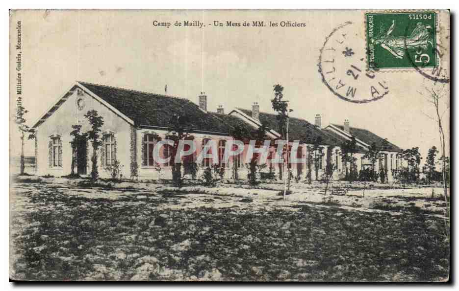 CPA Militaria Camp de Mailly Un mess de MM les officiers