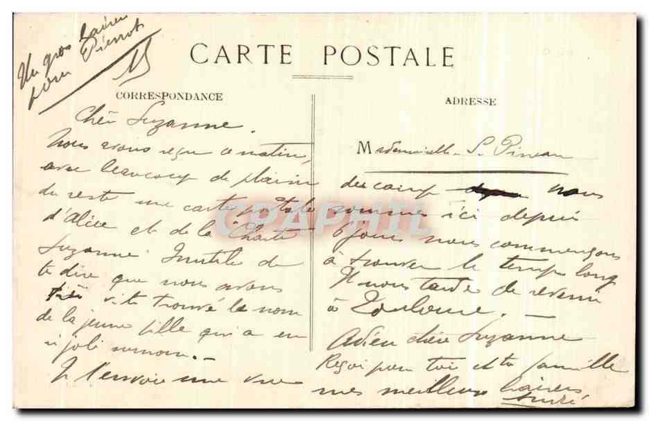 Camp de Bouconne — Vista del campamento y Comedor de Oficiales — Edición Hérété — Reverso