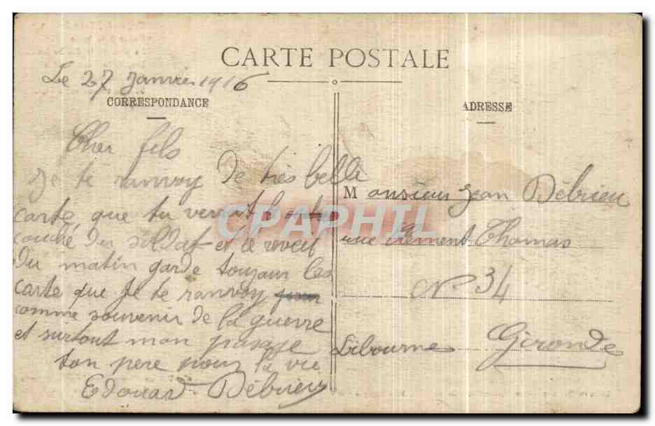 CPA Militaria La vie au camp 10 heures du soir L extinction des feux — Rückseite