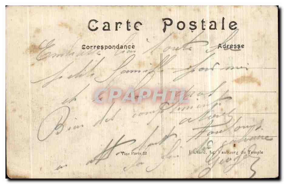 Issy-les-Moulineaux — Innenhof des Postamts nach dem Bombenangriff — A. R. n°353 — Rückseite