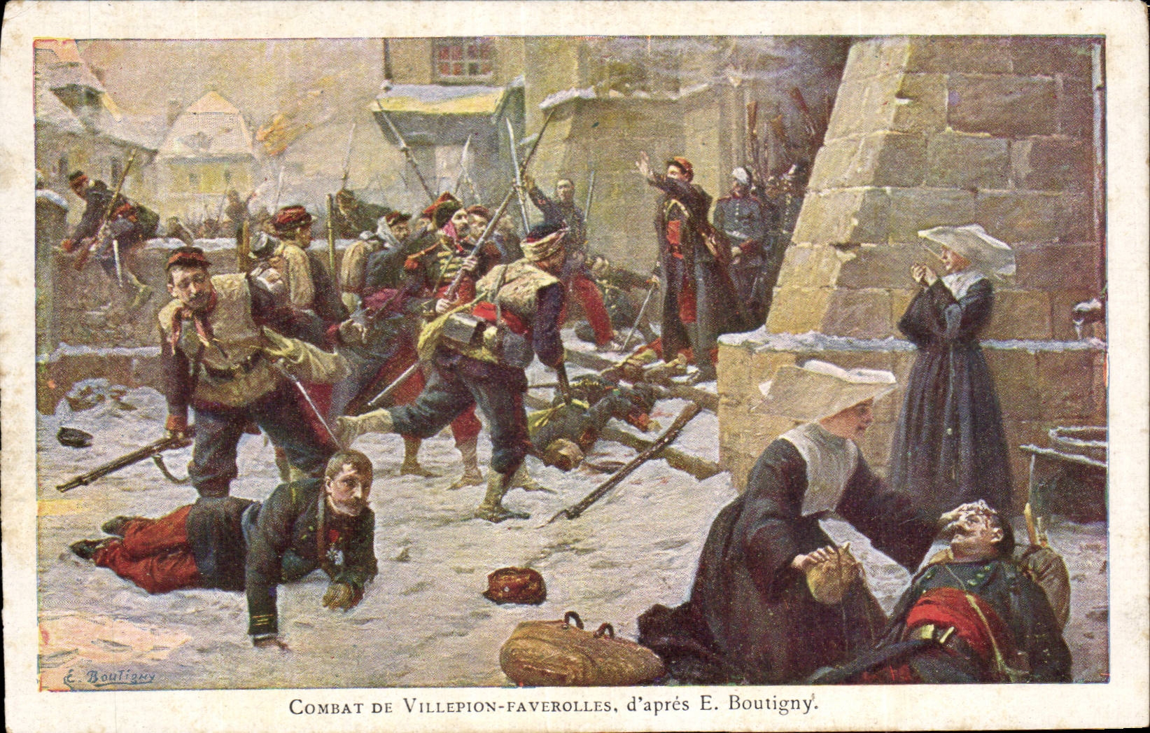 CPA Militaria Combat de Villepion Faverolles d apres Boutigny 
