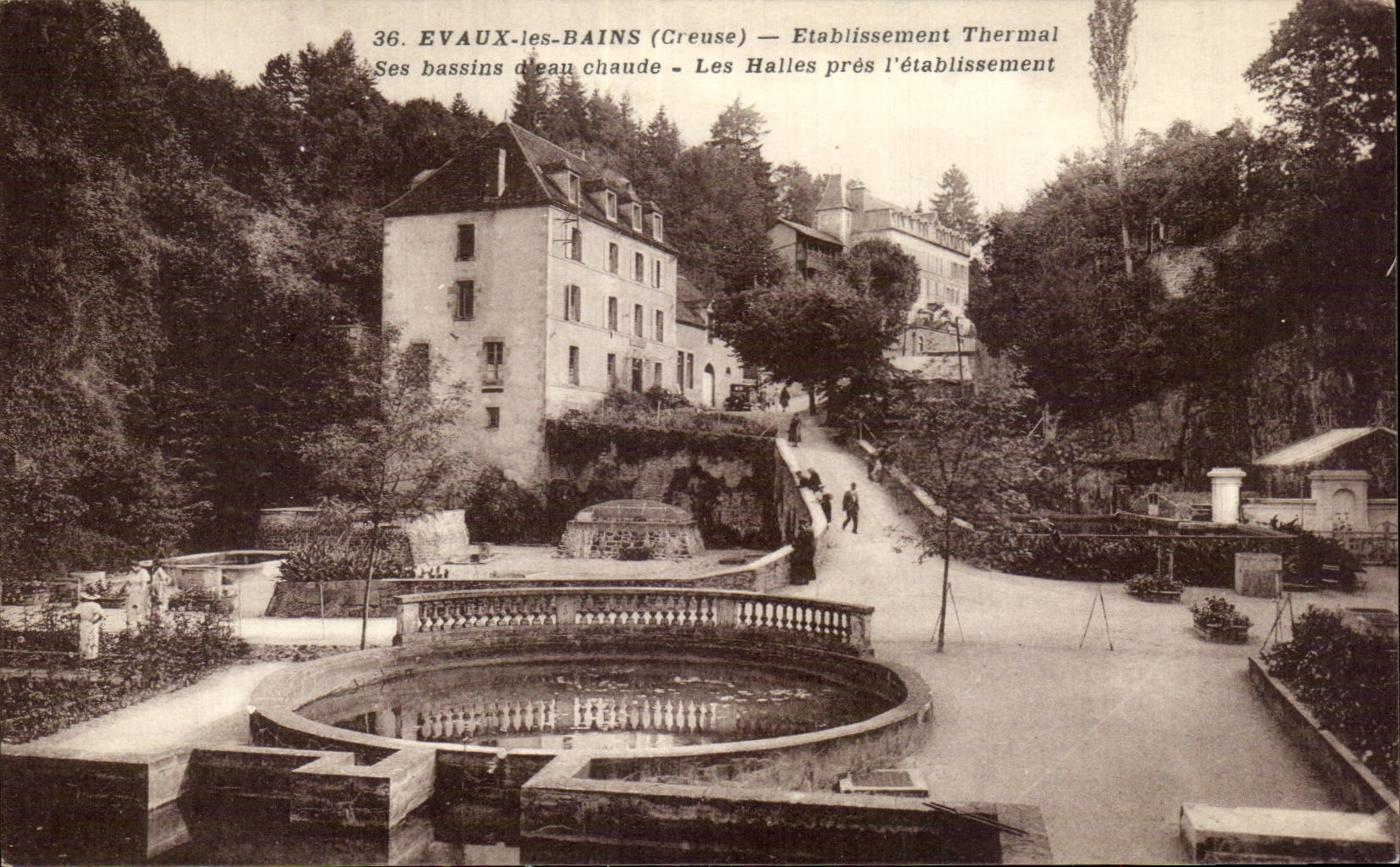 Evaux-les-Bains (Creuse) — Thermal Establishment — The Hot Water Basins - The Halls Near the Establishment