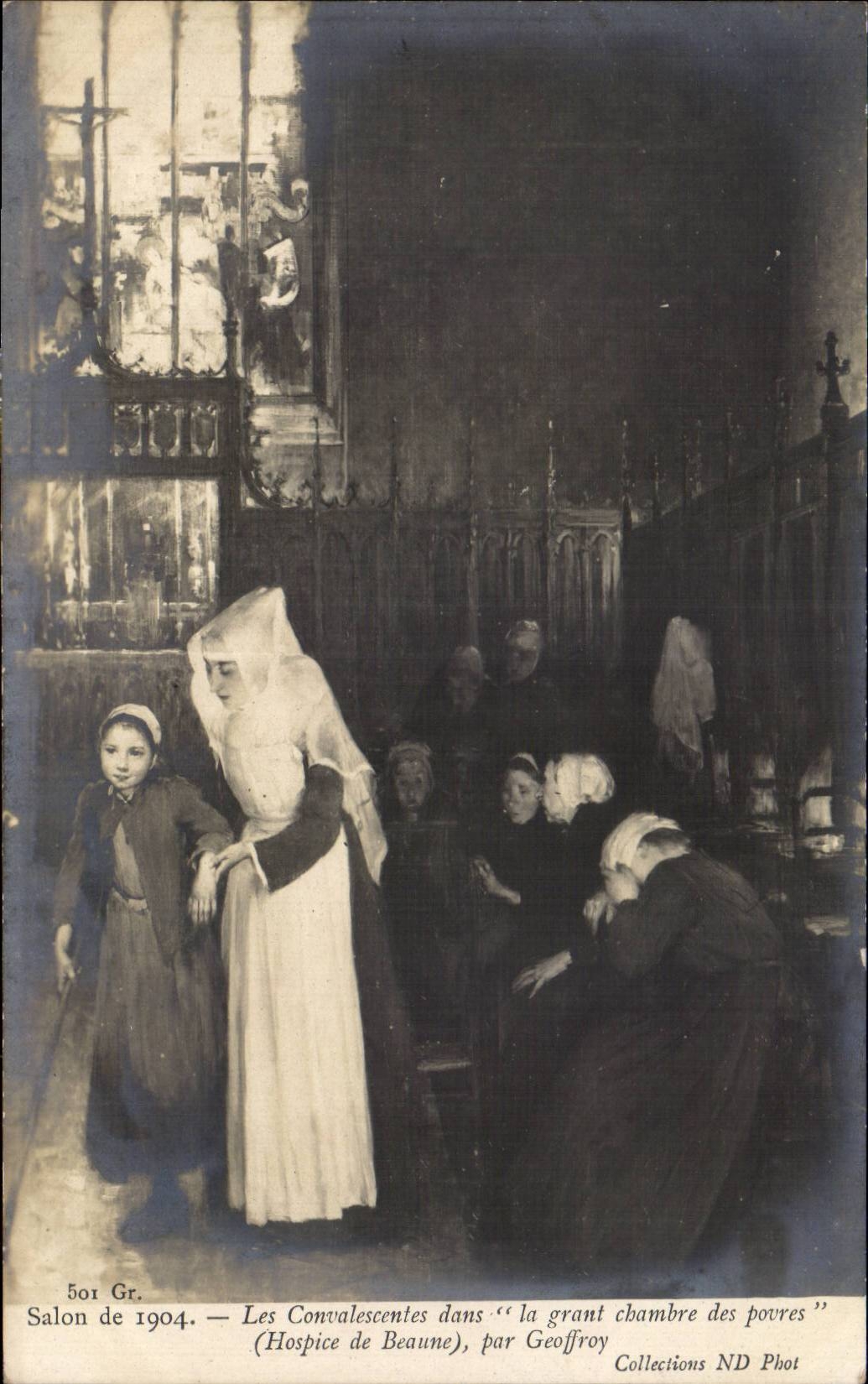 Les Convalescentes dans 'la grand chambre des povres' (Hospice de Beaune) — Salon de 1904, par Geoffroy