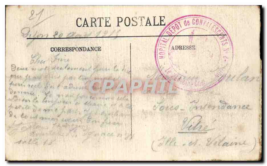 CPA Dijon Le rond point des allees — Verso