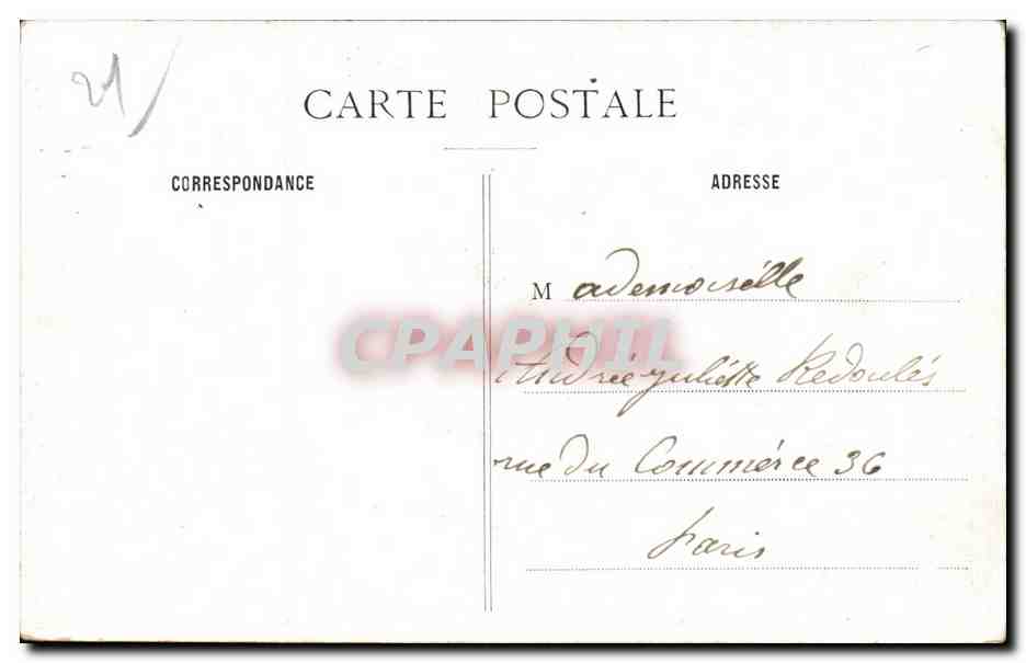 CPA Dijon St Michel et la bourse du commerce — Rückseite