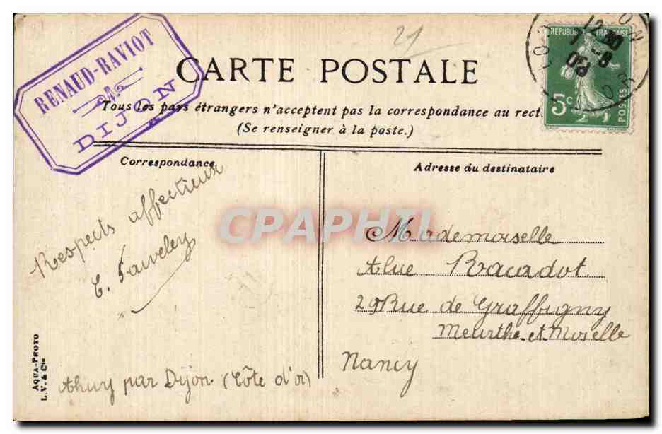 Square Darcy — Hôtel de la Glache — Dijon — Rückseite