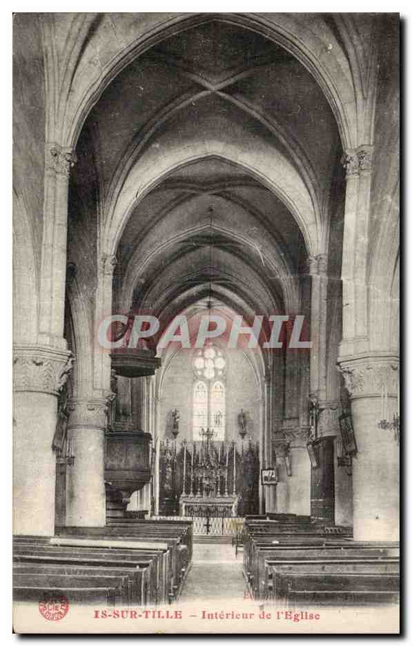 CPA Is sur Tille Interieur de l eglise