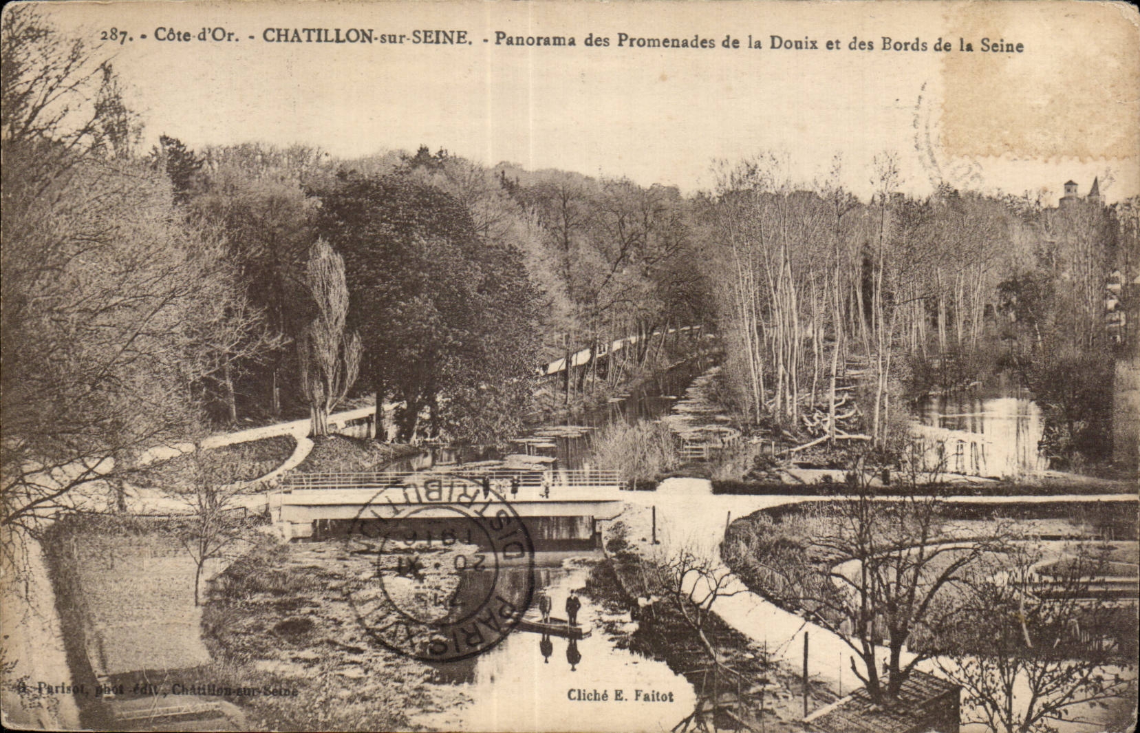 CPA Chatillon sur Seine Panorama des promenades de la Douix et des bords de la Seine