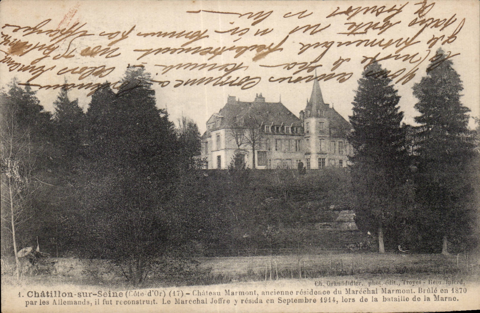 CPA Chatillon sur Seine Chateau Marmont 