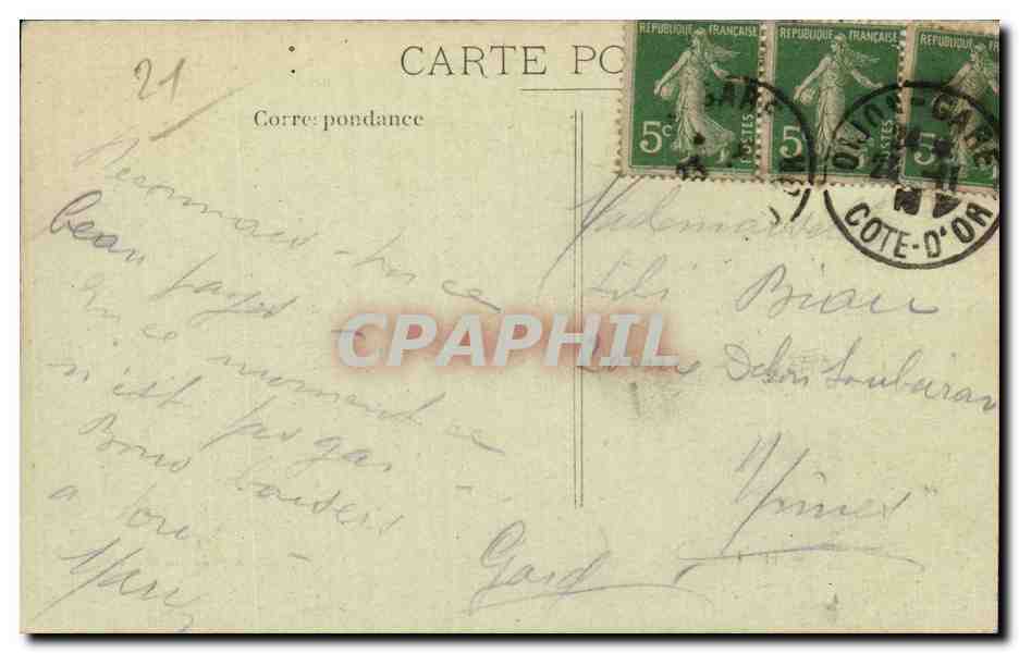 CPA Fontaine les Dijon Chateau natal de Saint Bernard Vue generale — Back