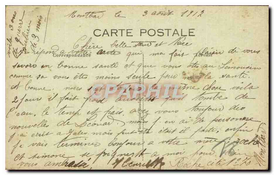 CPA Montbard Un coin du parc de Buffon — Rückseite