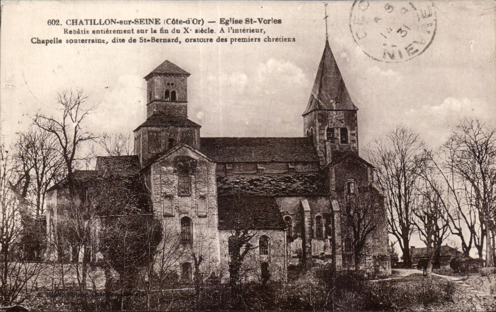 CPA Chatillon sur Seine Eglise St Vorles