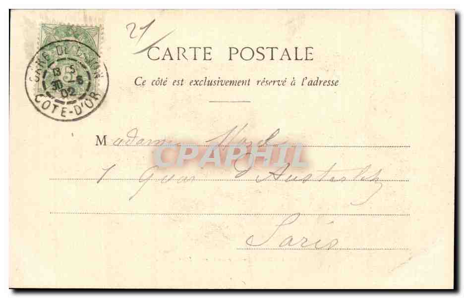 CPA Dijon Avenue du parc — Verso