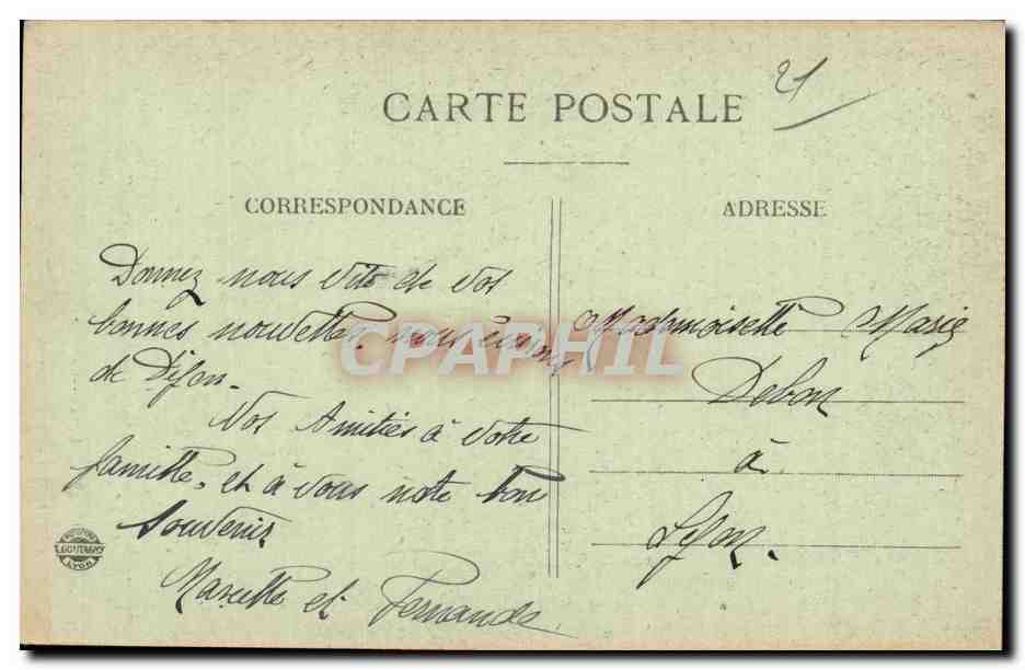 CPA Montbard Le portail de l eglise — Rückseite