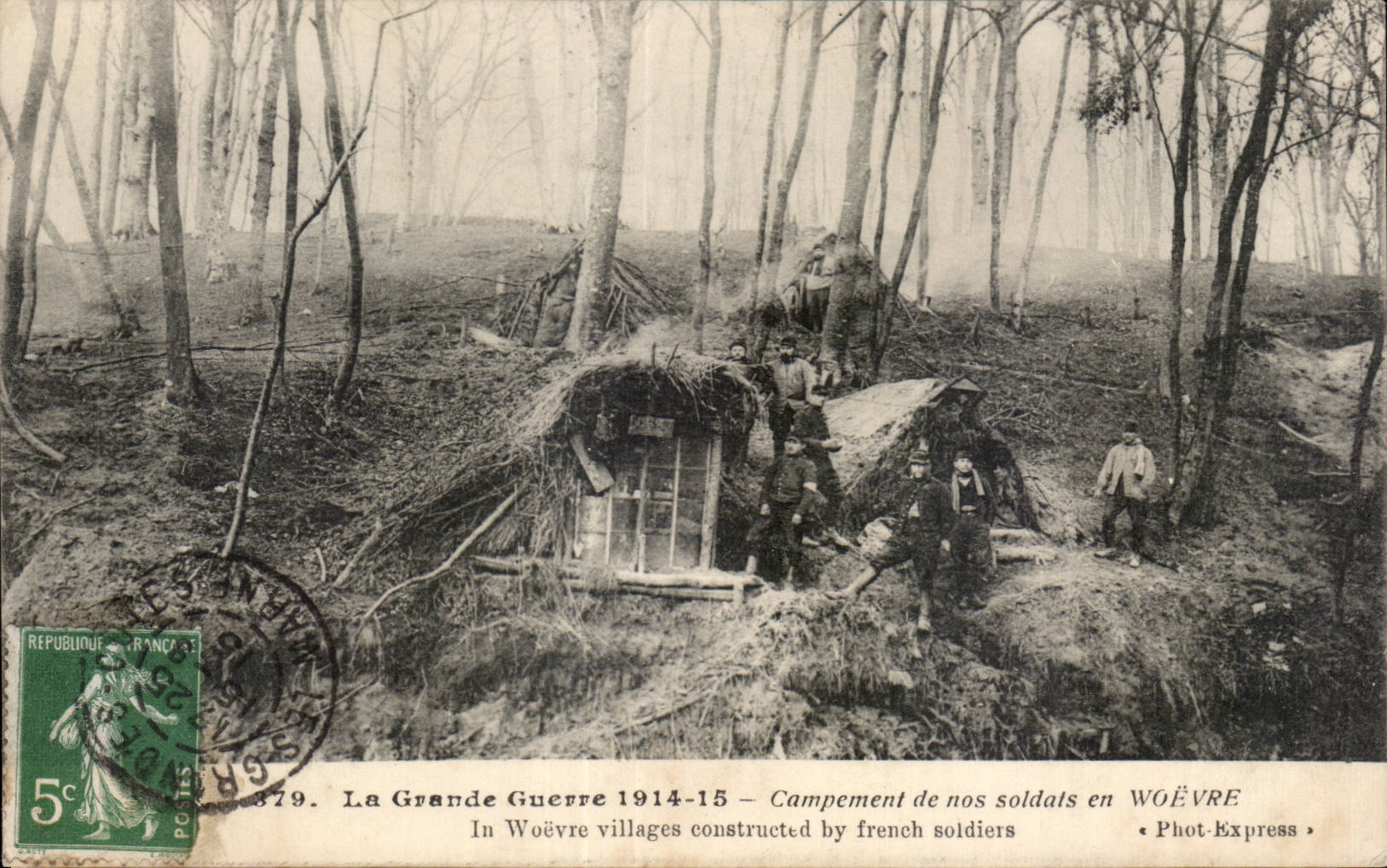 Campement de soldats en Woëvre — La Grande Guerre 1914-15 — Phot-Express