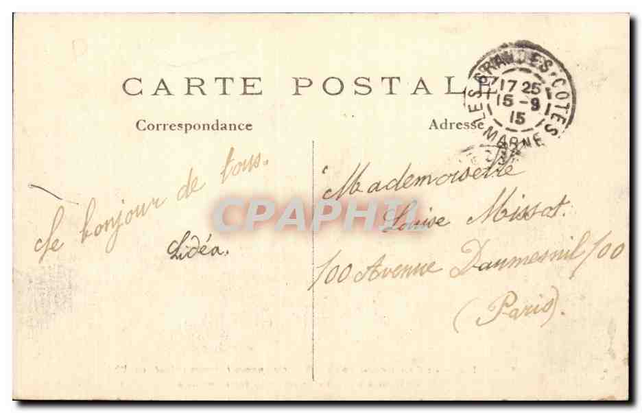 Campement de soldats en Woëvre — La Grande Guerre 1914-15 — Phot-Express — Verso