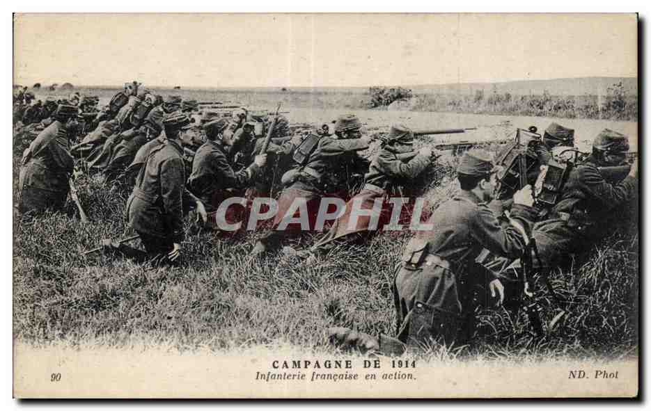 CPA la grande guerre 1914 Campagne de 1914 Infanterie francaise en action 