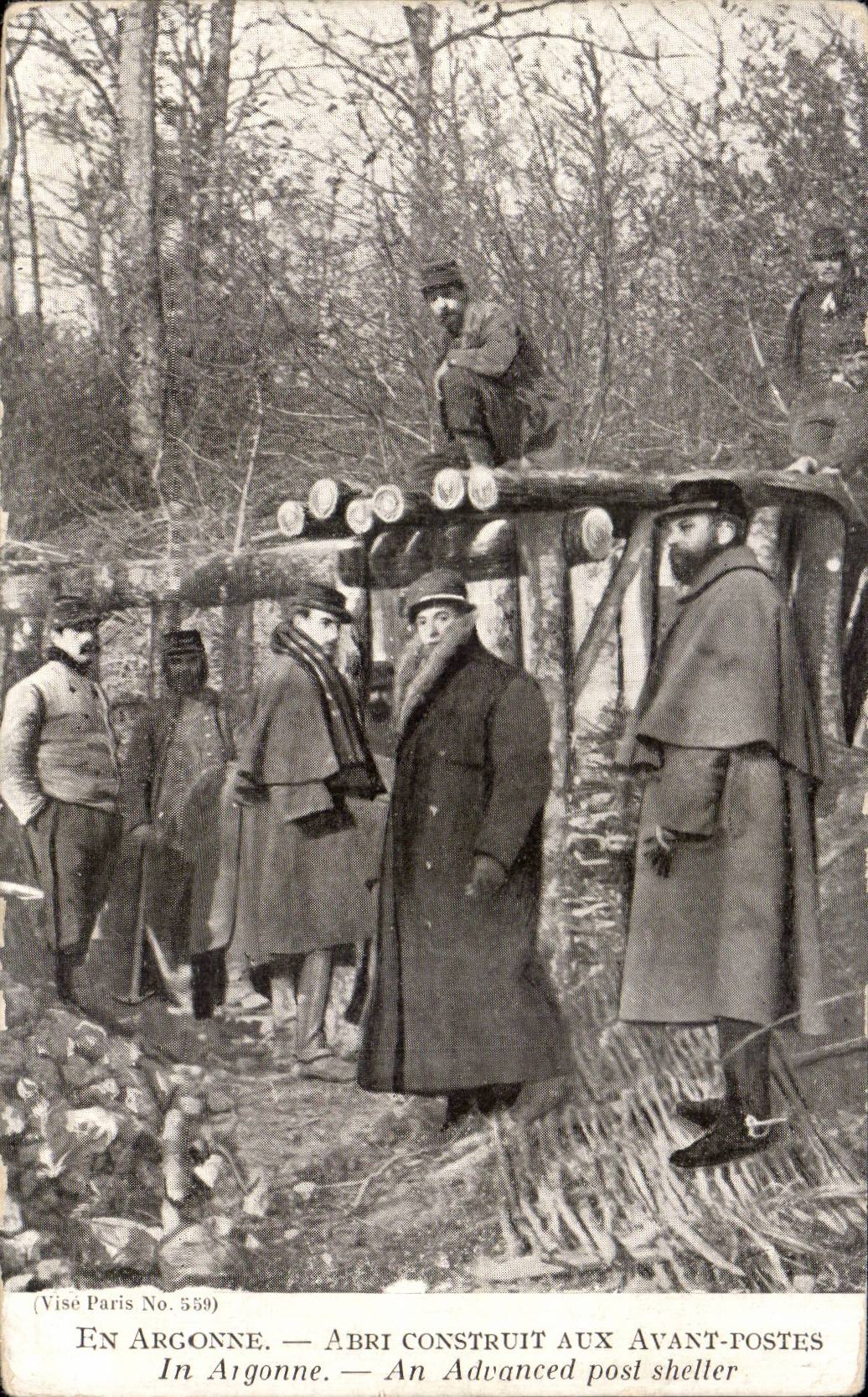 CPA Militaria En Argonne Abri construit aux avant postes 