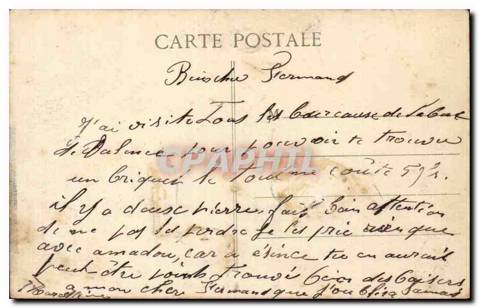 Krieg 1914 — Echtes Unternehmen der Zouaves — Seignol 6252 — Rückseite