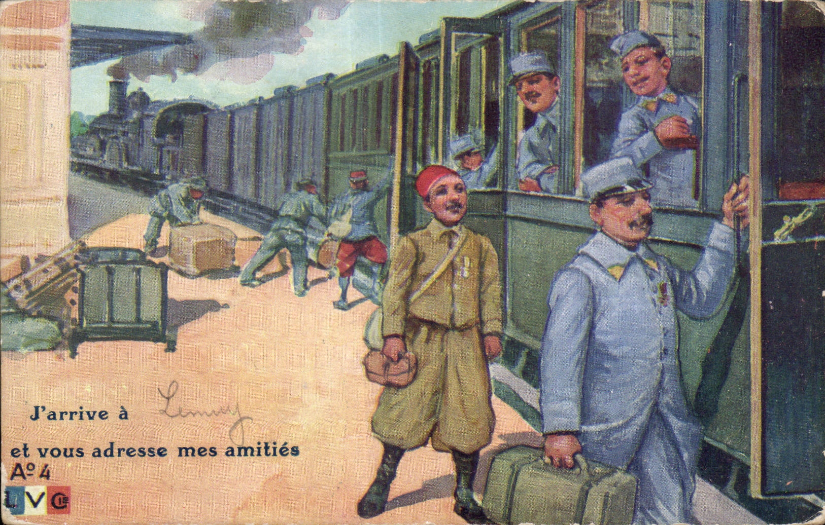 CPA Militaria Train